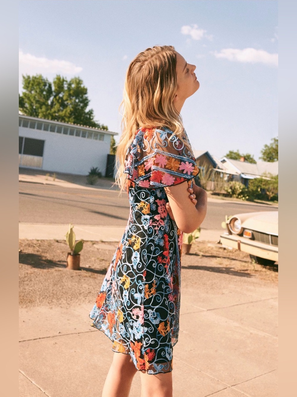 Anthropologie Eva Franco Ferrah Embroidered Dress